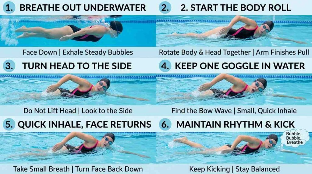 how to breathe while swimming freestyle